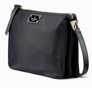 Madelyne Black Nylon Crossbody purse